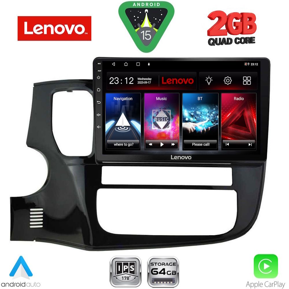 Βλησαρούλης Car Center - LENOVO LVD 2443_CPA (10inc) MULTIMEDIA TABLET for MITSUBISHI OUTLANDER mod. 2013-2020