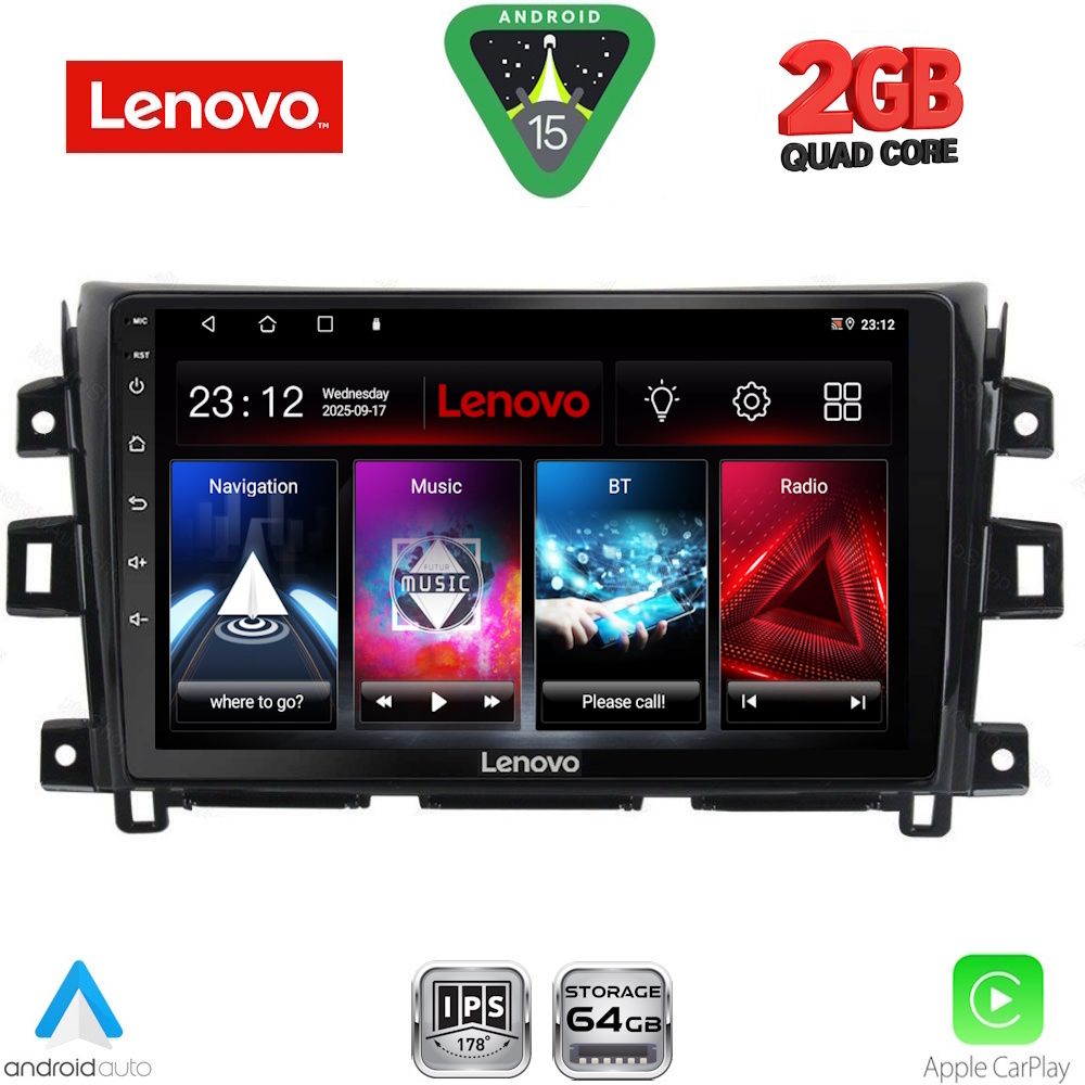 Βλησαρούλης Car Center - LENOVO LVD 2456_CPA (10inc) MULTIMEDIA TABLET for NISSAN NAVARA mod. 2016-2025