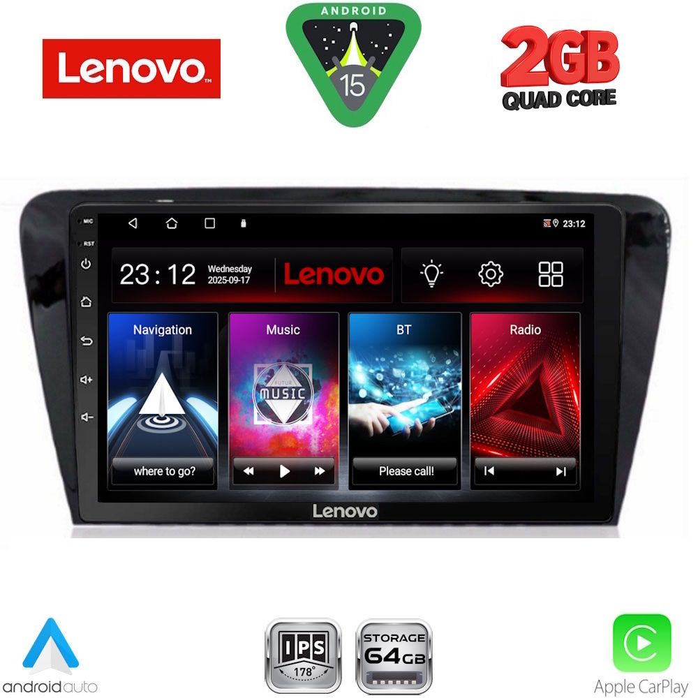 Βλησαρούλης Car Center - LENOVO LVD 2597_CPA (10inc) MULTIMEDIA TABLET for SKODA OCTAVIA 7 mod. 2013-2021