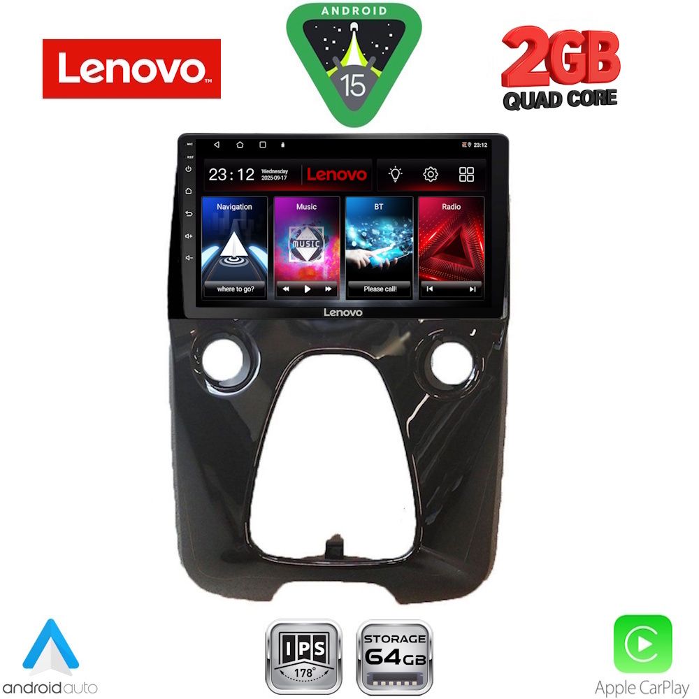 Βλησαρούλης Car Center - LENOVO LVD 2708_CPA A/C (10inc) MULTIMEDIA TABLET for CITROEN C1-PEUGEOT 108-TOYOTA AYGO mod. 2014-2022