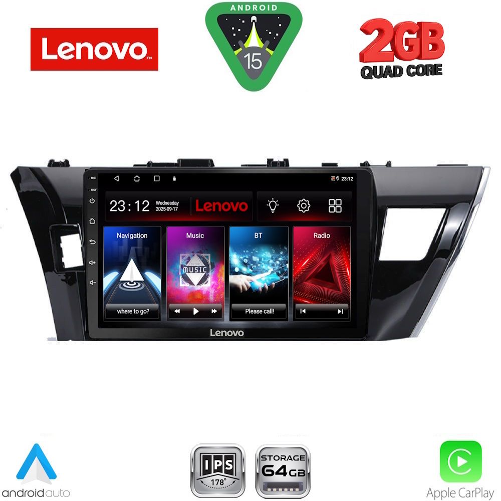 Βλησαρούλης Car Center - LENOVO LVD 2714_CPA (10inc) MULTIMEDIA TABLET for TOYOTA COROLLA mod. 2013-2016