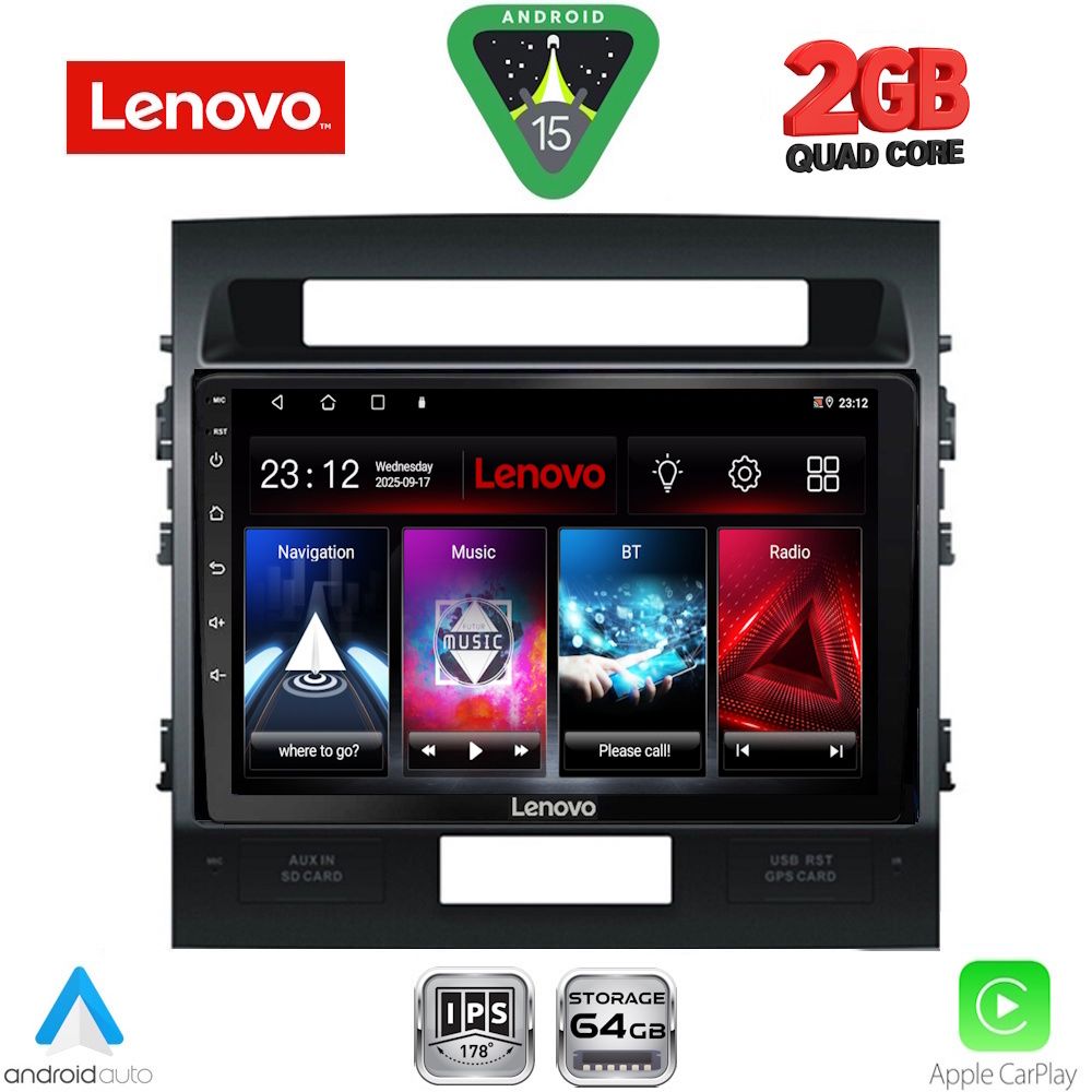 Βλησαρούλης Car Center - LENOVO LVD 2724_CPA (10inc) MULTIMEDIA TABLET for TOYOTA LAND CRUISER mod. 2008-2015