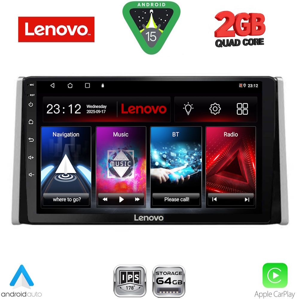 Βλησαρούλης Car Center - LENOVO LVD 2734_CPA (10inc) MULTIMEDIA TABLET for TOYOTA RAV 4 mod. 2019-2025