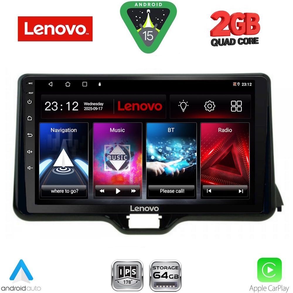 Βλησαρούλης Car Center - LENOVO LVD 2738_CPA (10inc) MULTIMEDIA TABLET for TOYOTA YARIS mod. 2020-2026 - MAZDA 2 mod. 2023-2026