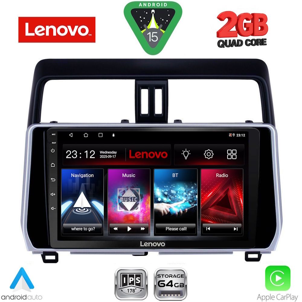 Βλησαρούλης Car Center - LENOVO LVD 2739_CPA (10inc) MULTIMEDIA TABLET for TOYOTA LAND CRUISER mod. 2019-2023