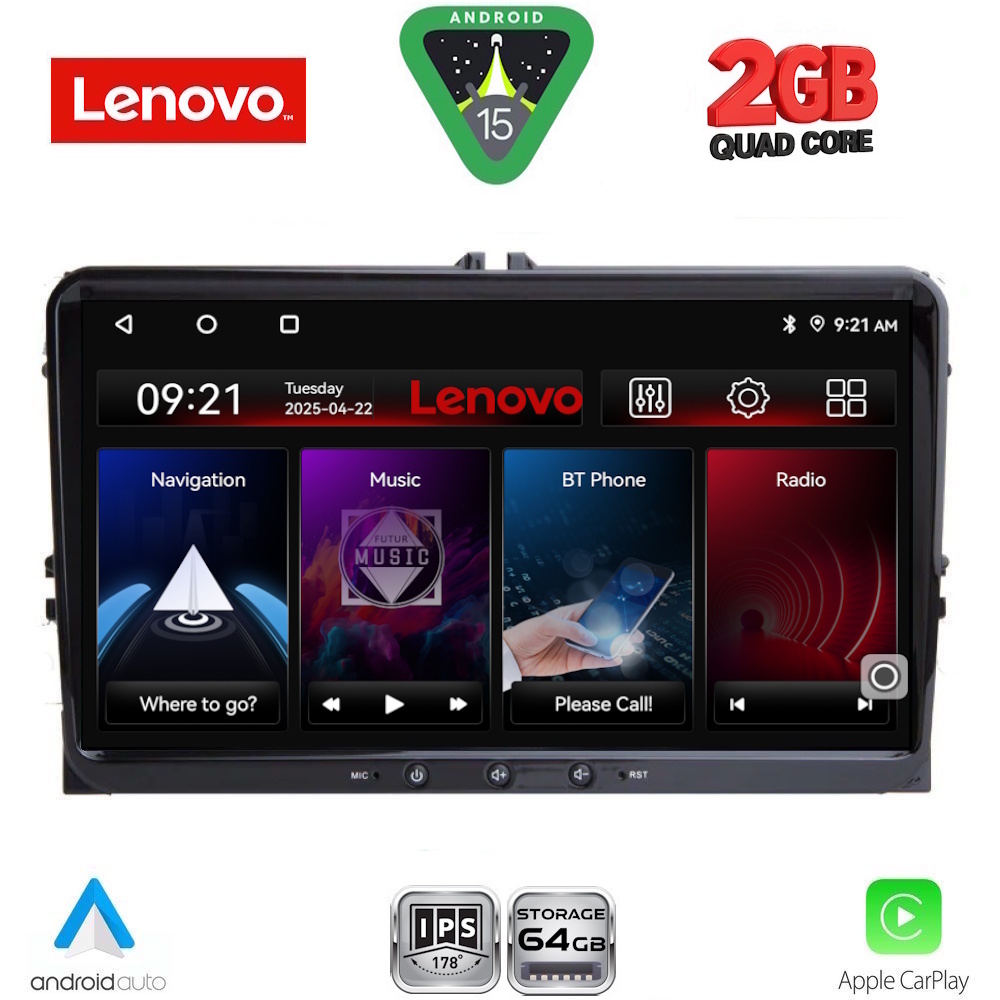 Βλησαρούλης Car Center - LENOVO LVD 289_CPA (9inc) MULTIMEDIA TABLET for SEAT - SKODA - VW mod. 2004-2014