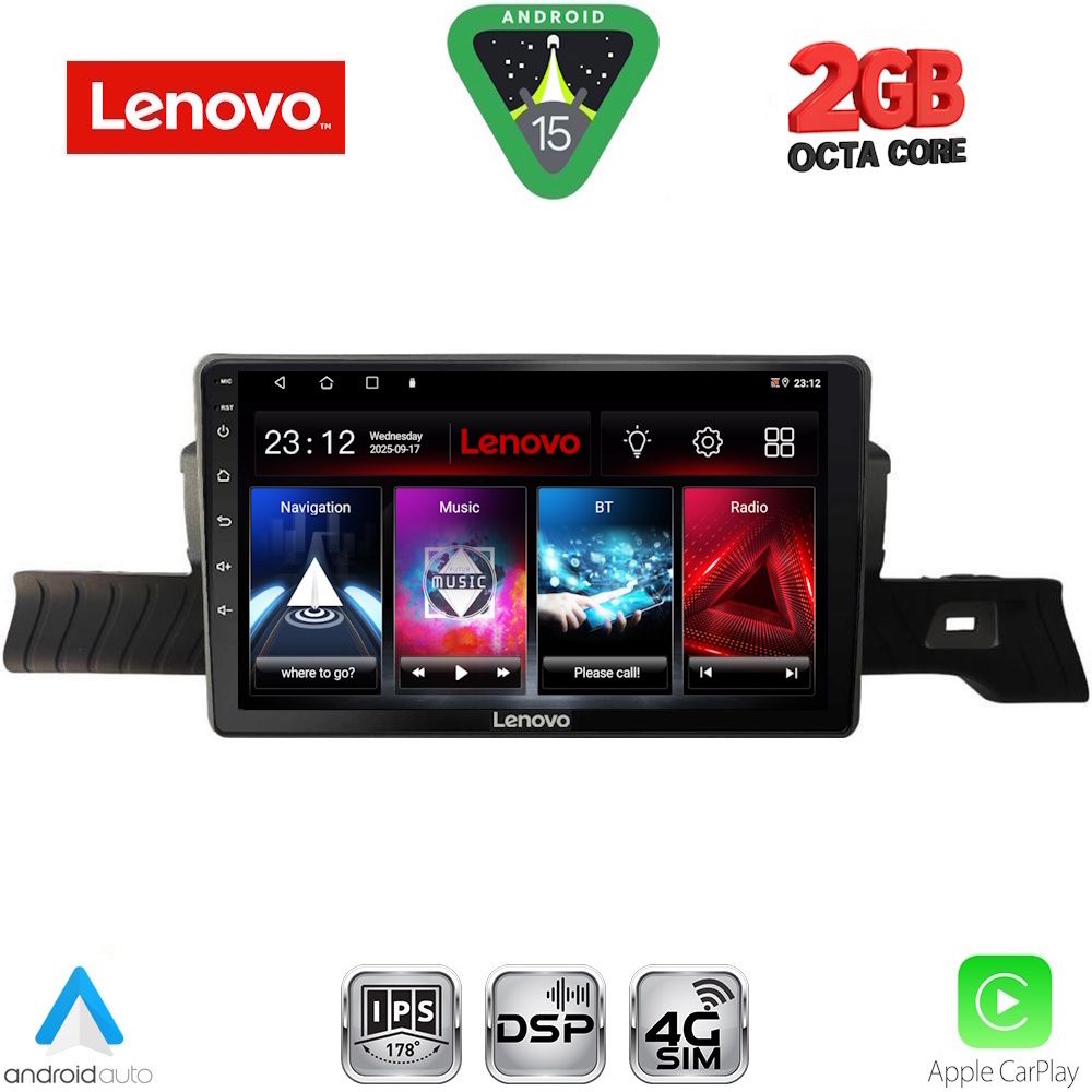 Βλησαρούλης Car Center - LENOVO LVF 5094_CPA (9inc) MULTIMEDIA TABLET for CITROEN C3 mod. 2024-2026