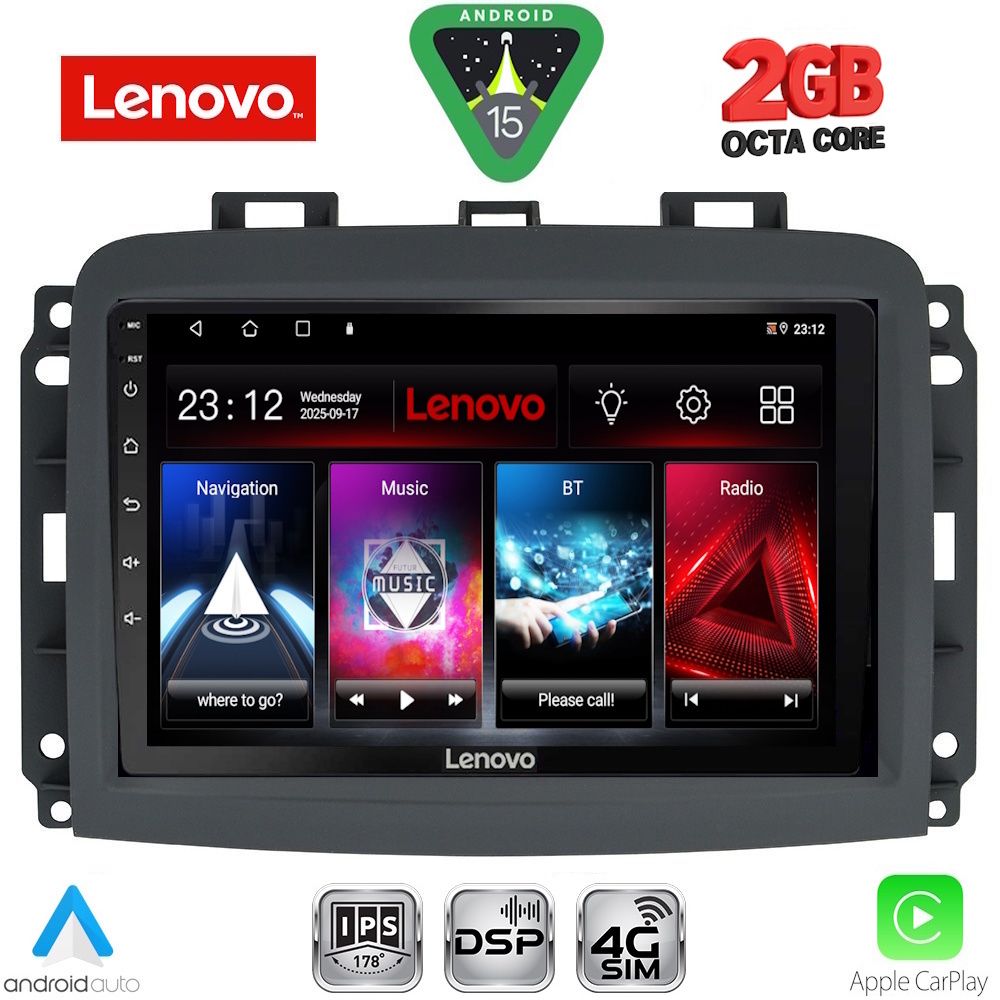 Βλησαρούλης Car Center - LENOVO LVF 5132_CPA (10inc) MULTIMEDIA TABLET for FIAT 500L mod. 2012-2024