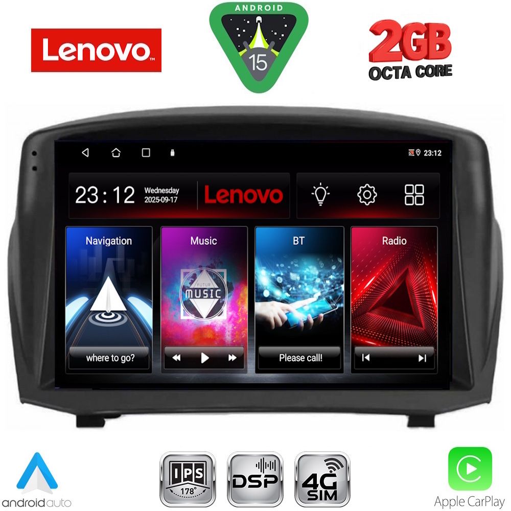 Βλησαρούλης Car Center - LENOVO LVF 5154B_CPA (9inc) MULTIMEDIA TABLET for FORD FIESTA mod. 2008-2017