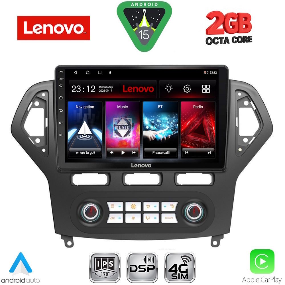 Βλησαρούλης Car Center - LENOVO LVF 5162_CPA CLIMA (10inc) MULTIMEDIA TABLET for FORD MONDEO mod. 2007-2011