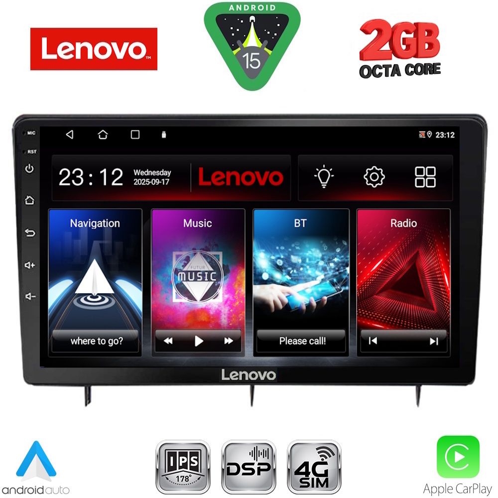Βλησαρούλης Car Center - LENOVO LVF 5192_CPA (10inc) MULTIMEDIA TABLET for HONDA CIVIC mod. 2022-2026