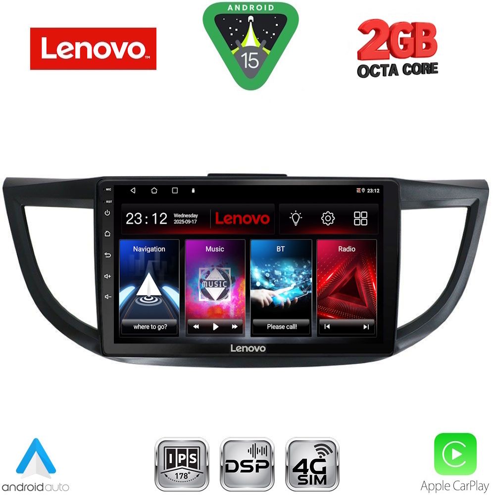 Βλησαρούλης Car Center - LENOVO LVF 5198_CPA (10inc) MULTIMEDIA TABLET for HONDA CRV mod. 2013-2017