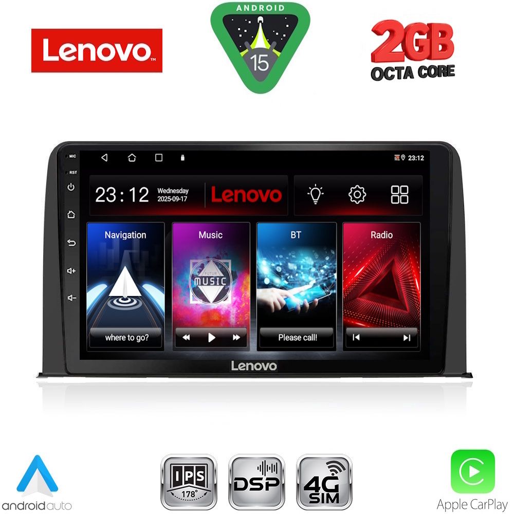 Βλησαρούλης Car Center - LENOVO LVF 5199_CPA (10inc) MULTIMEDIA TABLET for HONDA CRV mod. 2017-2023