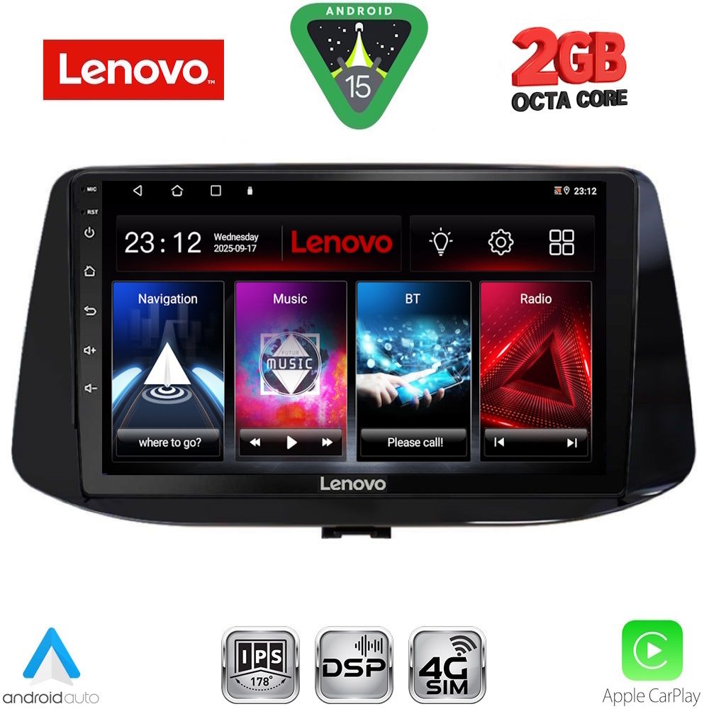 Βλησαρούλης Car Center - LENOVO LVF 5233_CPA (9inc) MULTIMEDIA TABLET for HYUNDAI i30 mod. 2018-2025