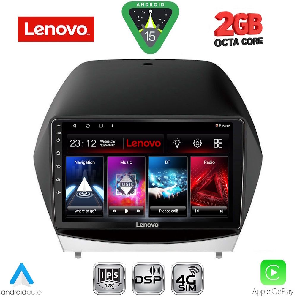 Βλησαρούλης Car Center - LENOVO LVF 5235_CPA (10inc) MULTIMEDIA TABLET for HYUNDAI iX35  mod. 2010-2015