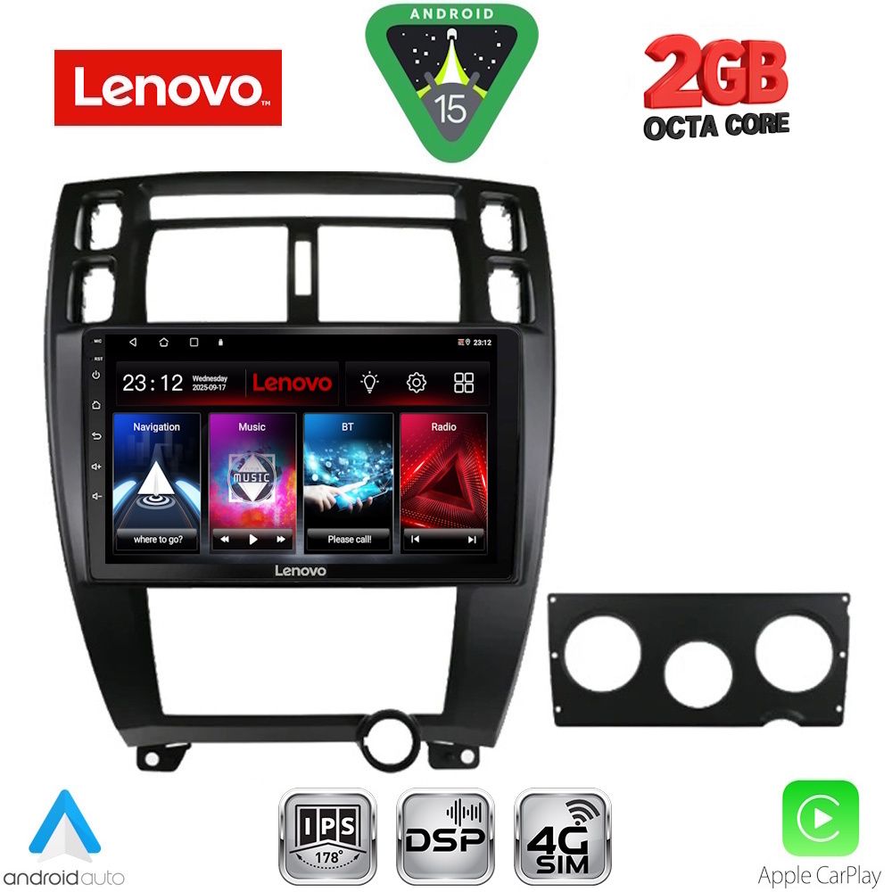 Βλησαρούλης Car Center - LENOVO LVF 5241BL_CPA (10inc) MULTIMEDIA TABLET for HYUNDAI TUCSON mod. 2004-2010 (BLACK)