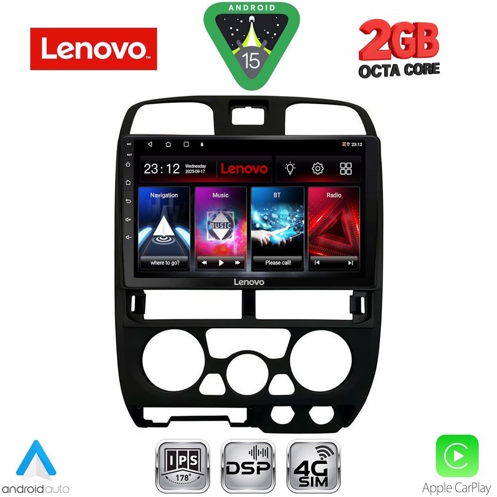 Βλησαρούλης Car Center - LENOVO LVF 5253BL_CPA (9inc) MULTIMEDIA TABLET for ISUZU D-MAX mod. 2002-2008 (BLACK)