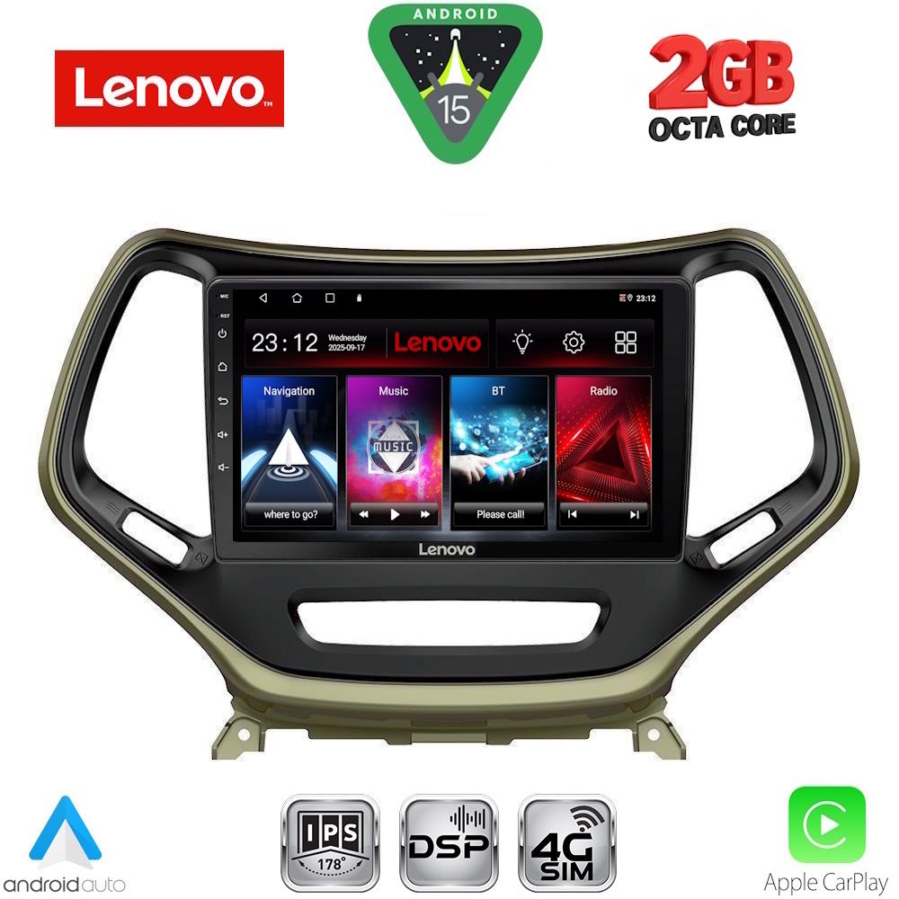 Βλησαρούλης Car Center - LENOVO LVF 5273_CPA (10inc) MULTIMEDIA TABLET for JEEP CHEROKEE mod. 2014-2024