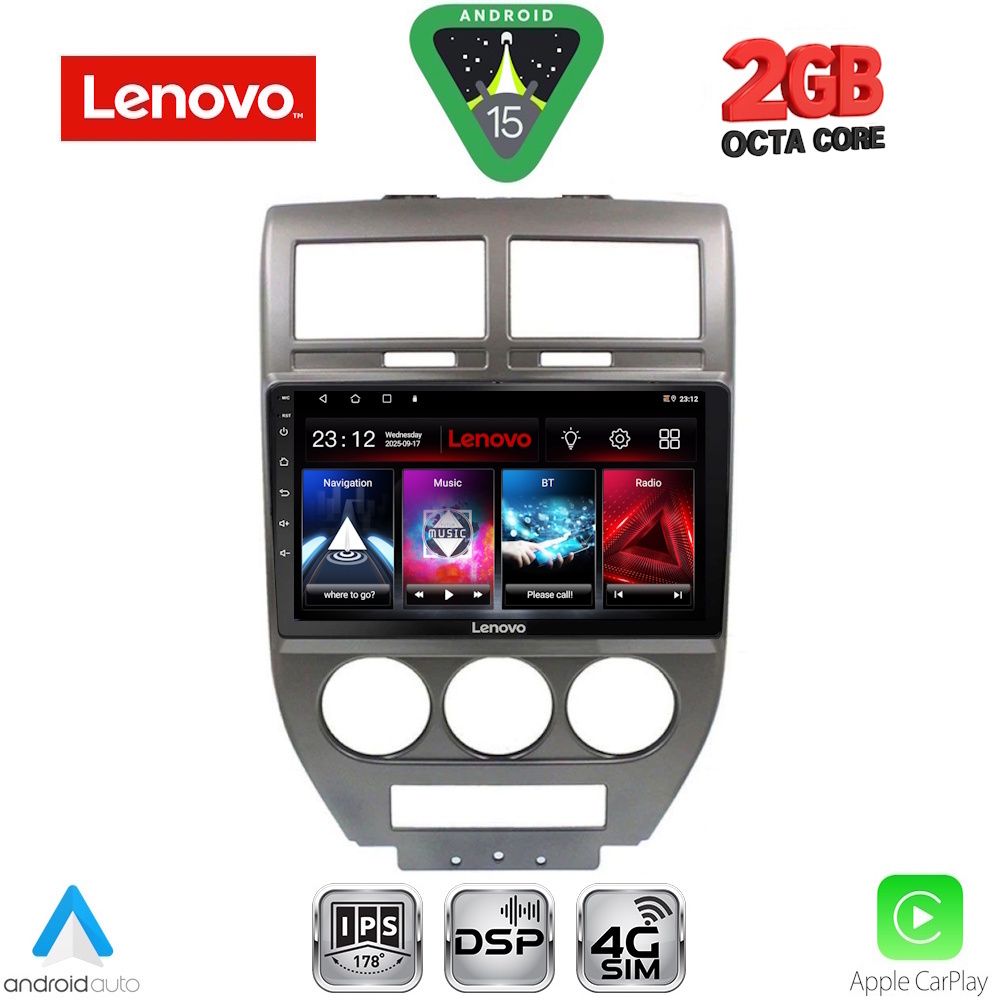 Βλησαρούλης Car Center - LENOVO LVF 5276_CPA (10inc) MULTIMEDIA TABLET for JEEP COMPASS - PATRIOT mod. 2007-2016