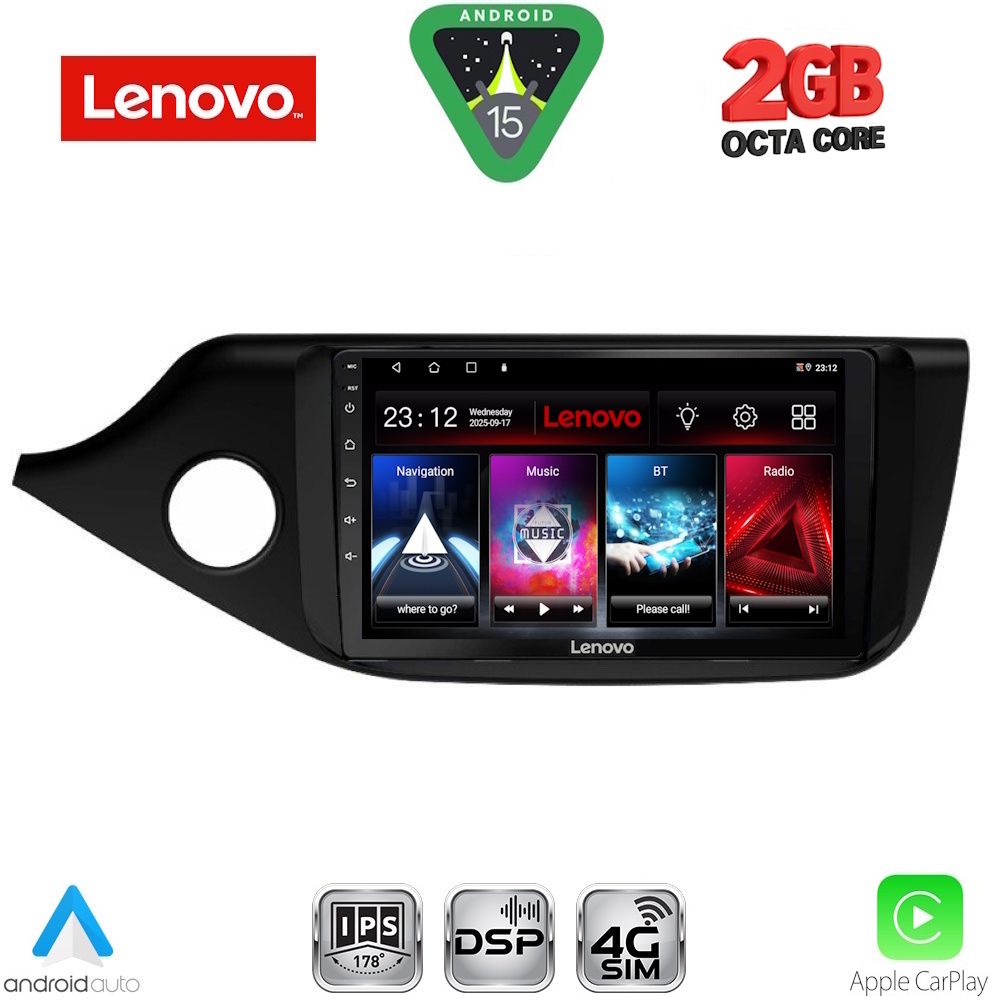 Βλησαρούλης Car Center - LENOVO LVF 5302_CPA (9inc) MULTIMEDIA TABLET for KIA CEED  mod. 2012-2018