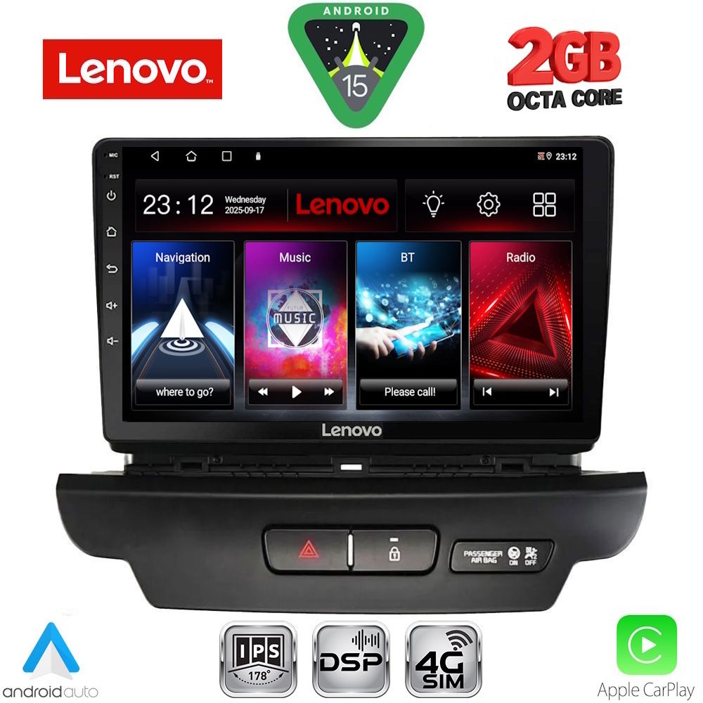 Βλησαρούλης Car Center - LENOVO LVF 5304_CPA (9inc) MULTIMEDIA TABLET for KIA CEED - XCEED mod. 2018-2022