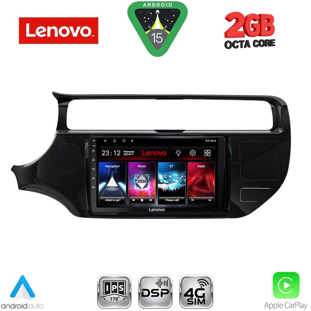Βλησαρούλης Car Center - LENOVO LVF 5315_CPA (9inc) MULTIMEDIA TABLET for KIA RIO mod. 2015-2018