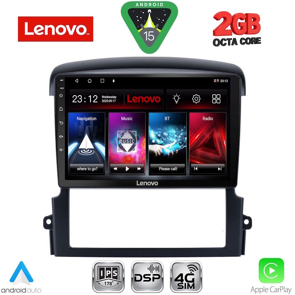 Βλησαρούλης Car Center - LENOVO LVF 5317_CPA (9inc) MULTIMEDIA TABLET for KIA SORENTO mod. 2006-2009