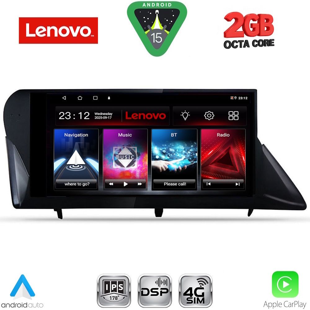 Βλησαρούλης Car Center - LENOVO LVF 5346_CPA (9inc) MULTIMEDIA TABLET for LEXUS RX mod. 2009-2014