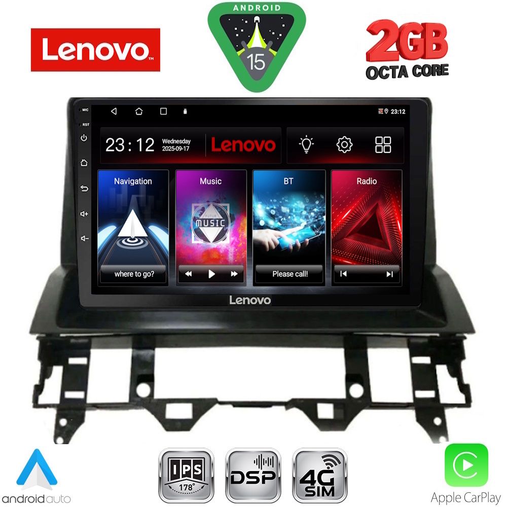 Βλησαρούλης Car Center - LENOVO LVF 5376_CPA DASH (10inc) MULTIMEDIA TABLET for MAZDA 6 mod. 2002-2008