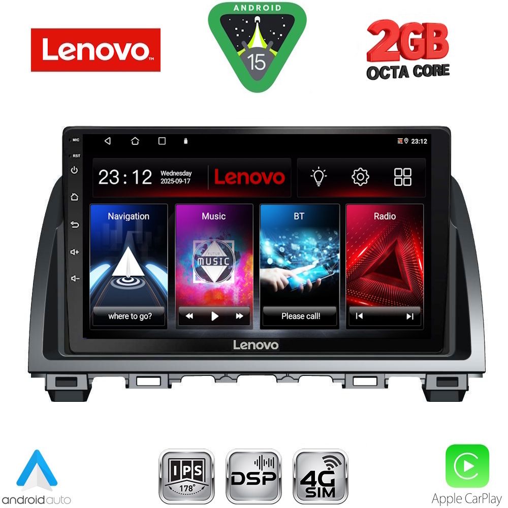 Βλησαρούλης Car Center - LENOVO LVF 5378_CPA (9inc) MULTIMEDIA TABLET for MAZDA 6 mod. 2012-2017