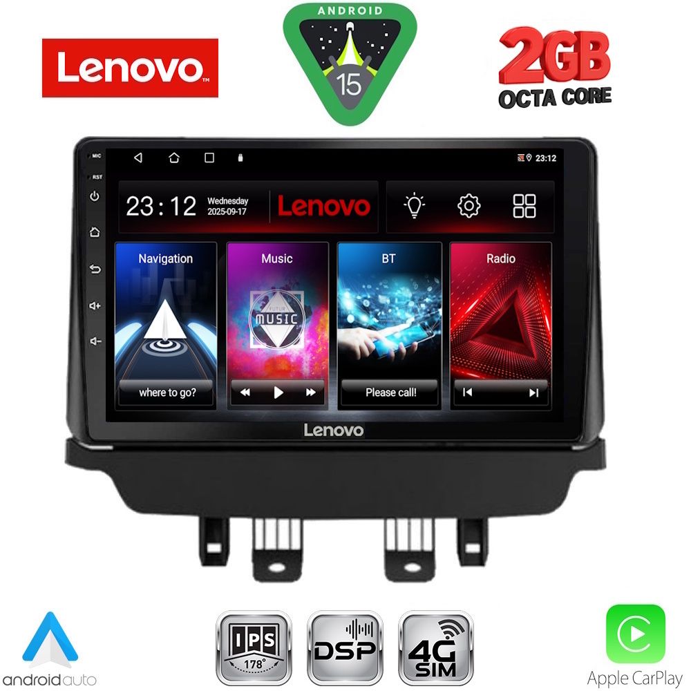 Βλησαρούλης Car Center - LENOVO LVF 5384_CPA (9inc) MULTIMEDIA TABLET for MAZDA CX3 mod. 2014-2026