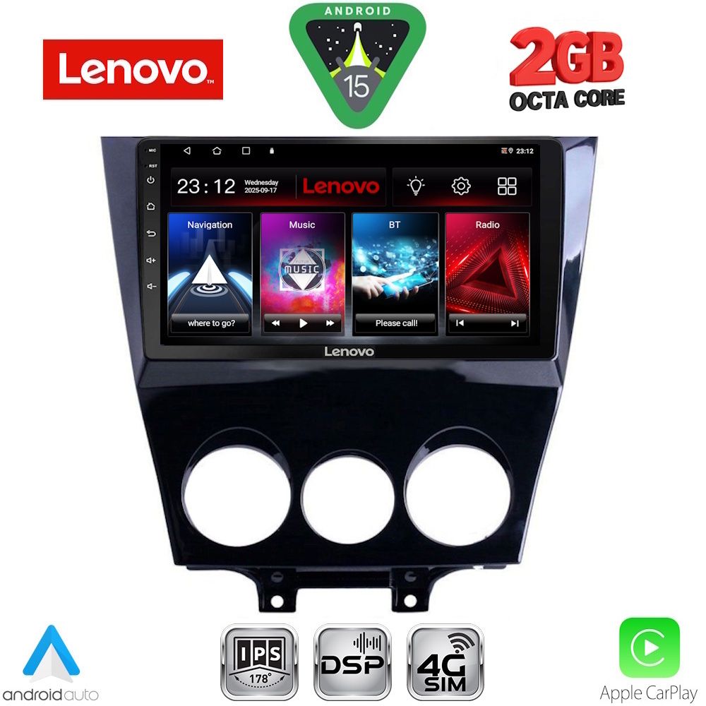 Βλησαρούλης Car Center - LENOVO LVF 5395_CPA (9inc) MULTIMEDIA TABLET for MAZDA RX8 mod. 2008-2014