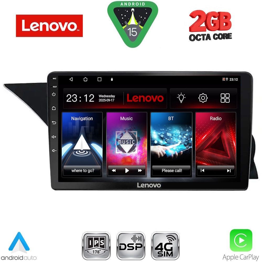 Βλησαρούλης Car Center - LENOVO LVF 5412_CPA (NTG 4.5) (9inc) MULTIMEDIA TABLET for MERCEDES GLK (X204) mod. 2013-2017