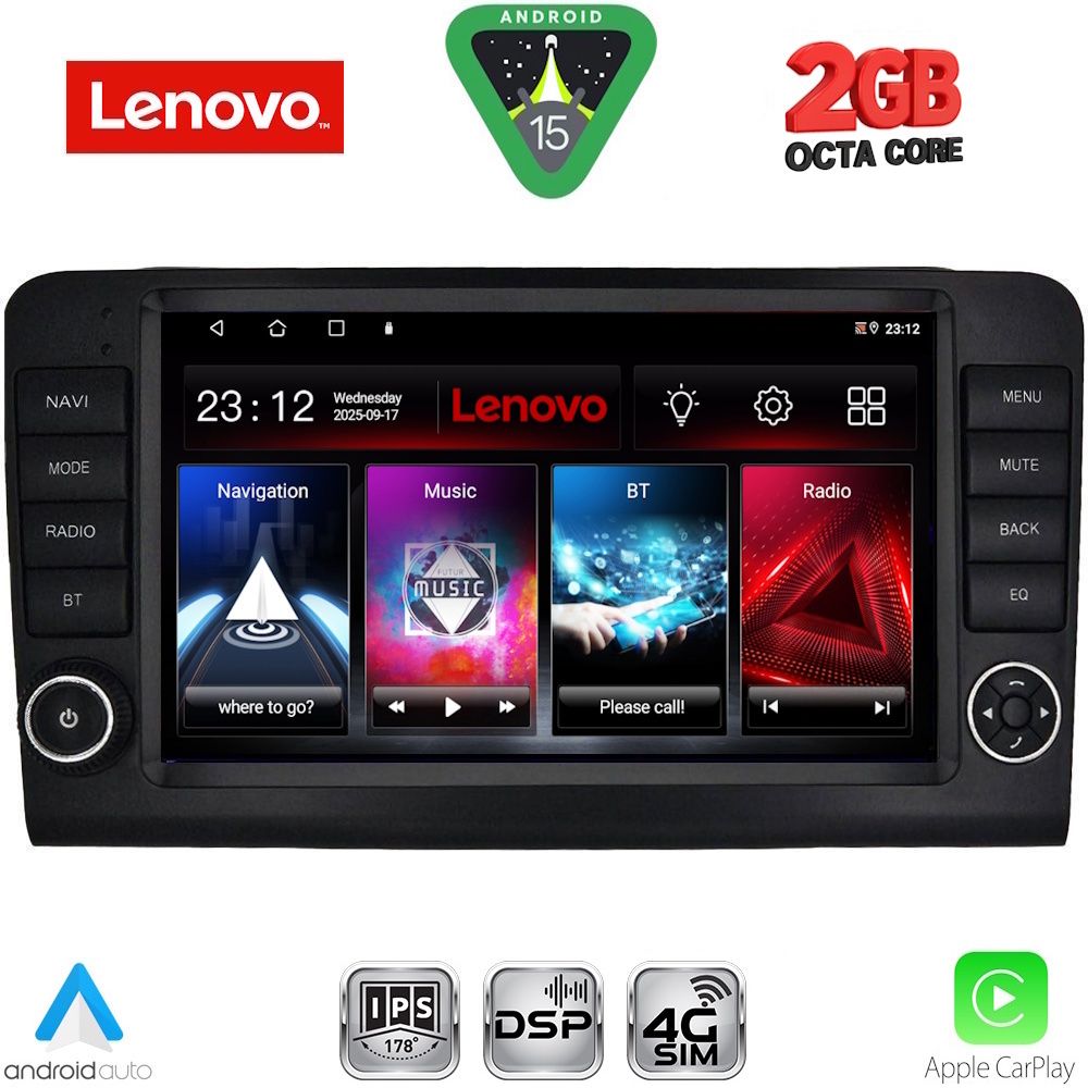 Βλησαρούλης Car Center - LENOVO LVF 5416_CPA (9inc) MULTIMEDIA TABLET for MERCEDES ML (W164) – GL (X164) mod. 2005-2011