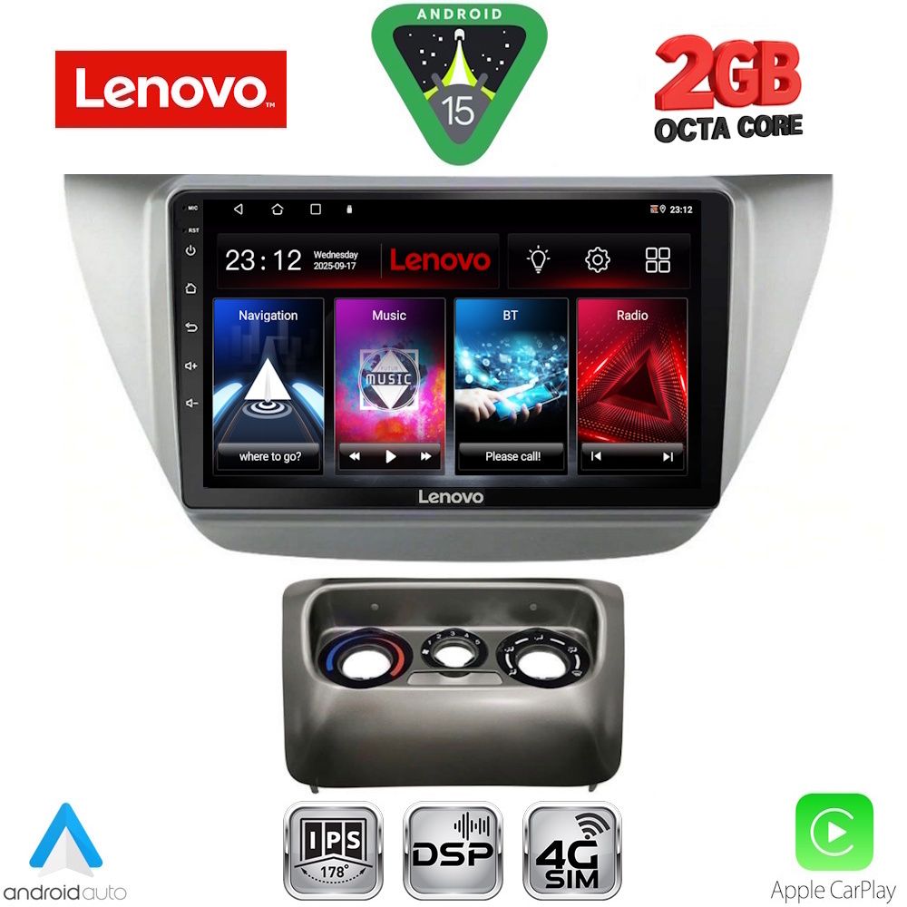 Βλησαρούλης Car Center - LENOVO LVF 5433_CPA (9inc) MULTIMEDIA TABLET for MITSUBISHI LANCER mod. 2000-2007