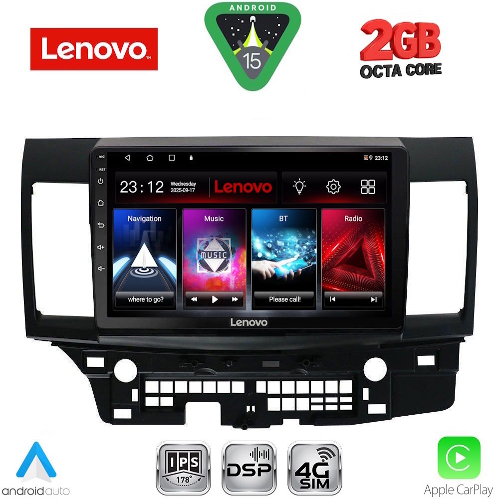 Βλησαρούλης Car Center - LENOVO LVF 5434_CPA (10inc) MULTIMEDIA TABLET for MITSUBISHI LANCER mod. 2008-2017