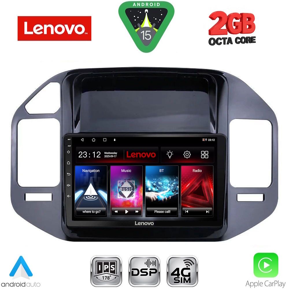 Βλησαρούλης Car Center - LENOVO LVF 5444_CPA (9inc) MULTIMEDIA TABLET for MITSUBISHI PAJERO mod. 1999-2006
