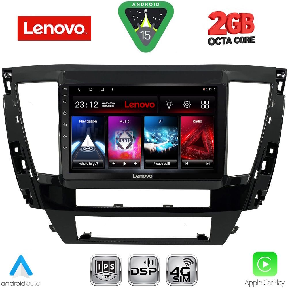 Βλησαρούλης Car Center - LENOVO LVF 5447S_CPA (9inc) MULTIMEDIA TABLET for MITSUBISHI PAJERO SPORT mod. 2020-2026