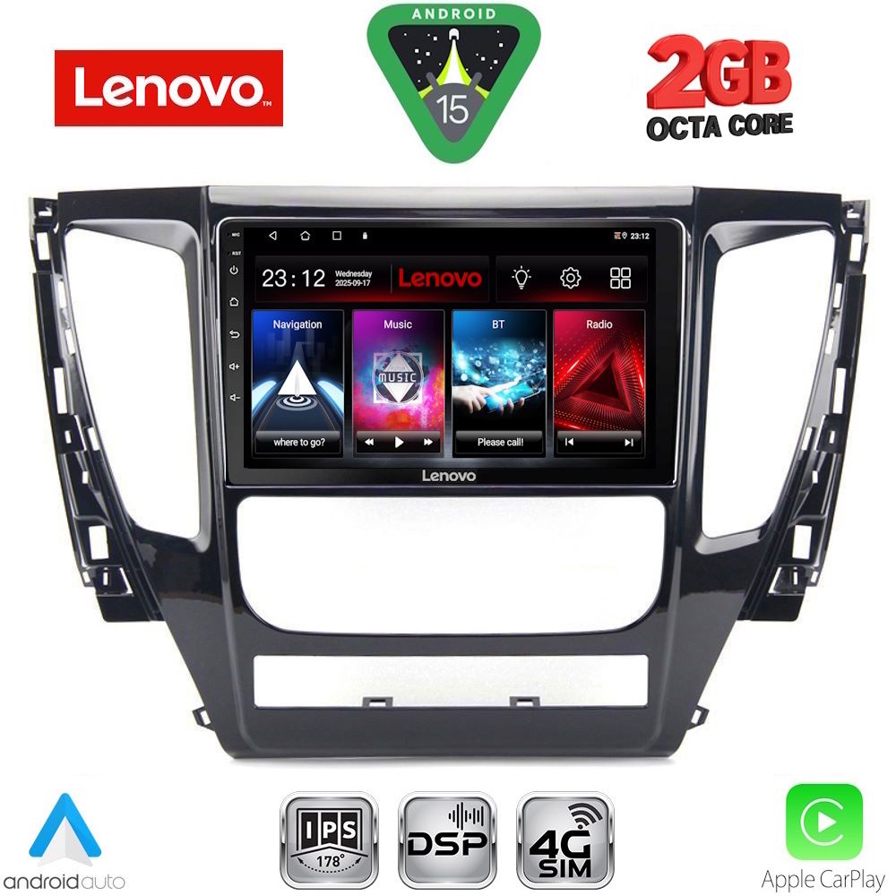 Βλησαρούλης Car Center - LENOVO LVF 5447A_CPA (9inc) MULTIMEDIA TABLET for MITSUBISHI PAJERO mod. 2013-2020