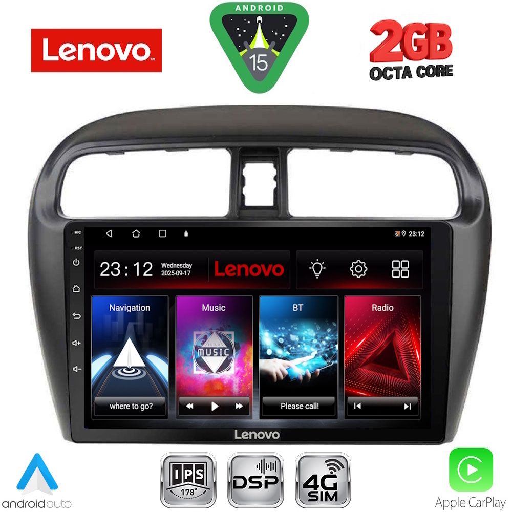 Βλησαρούλης Car Center - LENOVO LVF 5448_CPA (9inc) MULTIMEDIA TABLET for MITSUBISHI SPACESTAR mod. 2013-2020