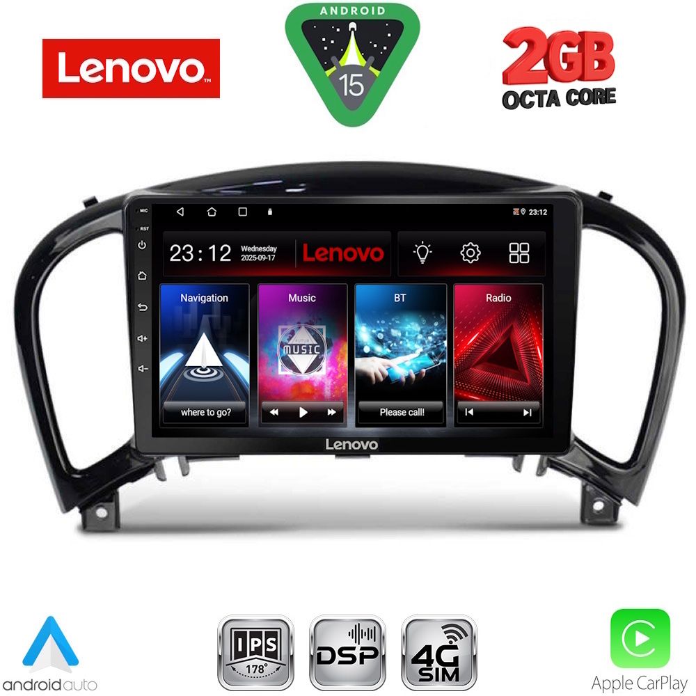 Βλησαρούλης Car Center - LENOVO LVF 5452_CPA (9inc) MULTIMEDIA TABLET for NISSAN JUKE mod. 2009-2020