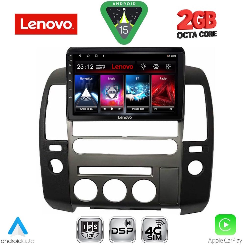 Βλησαρούλης Car Center - LENOVO LVF 5454_CPA (ORIG.NAVI) (9inc) MULTIMEDIA TABLET for NISSAN NAVARA D40 mod. 2006-2011 με Original Navi