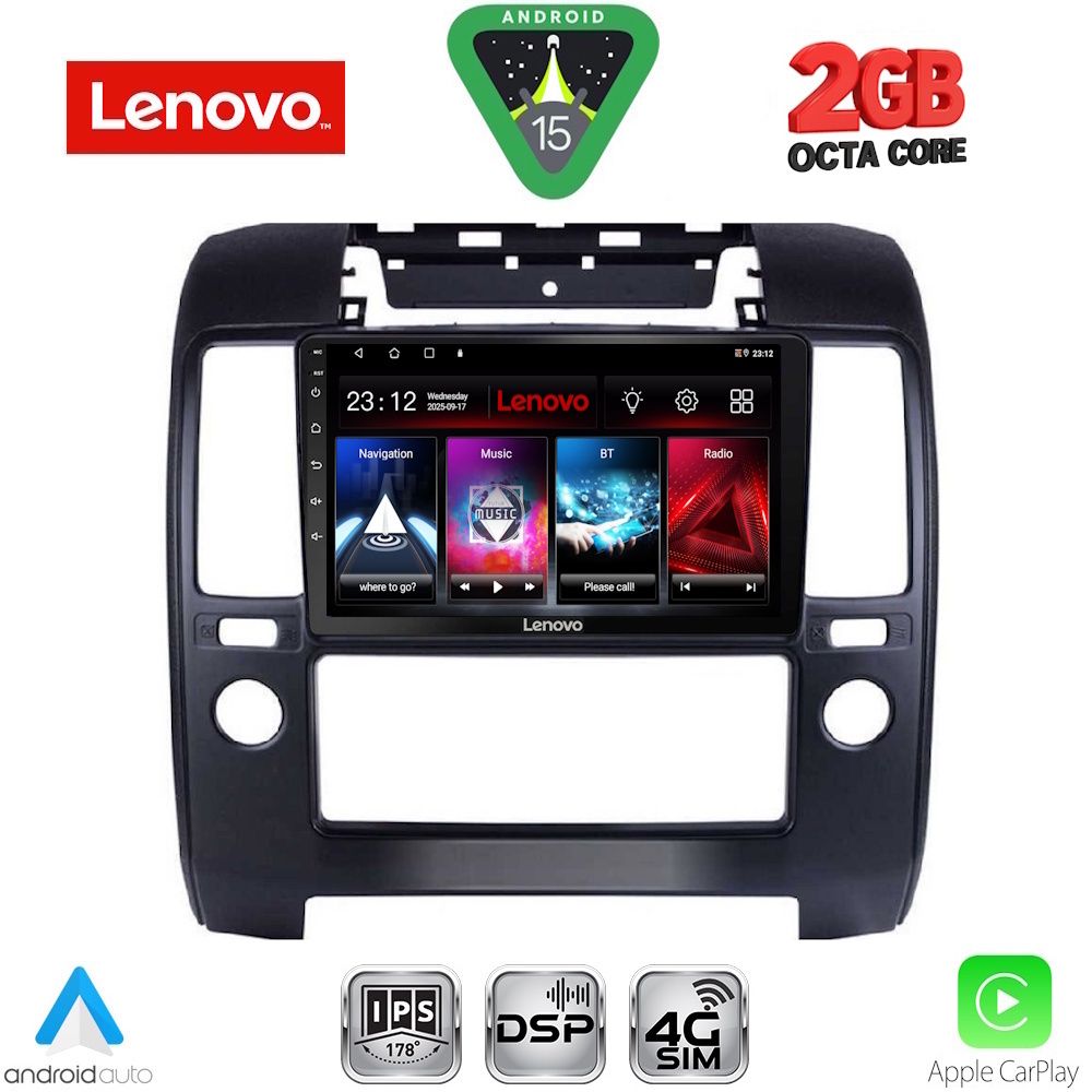 Βλησαρούλης Car Center - LENOVO LVF 5454_CPA A/C (9inc) MULTIMEDIA TABLET for NISSAN NAVARA D40 mod. 2006-2011 με A/C