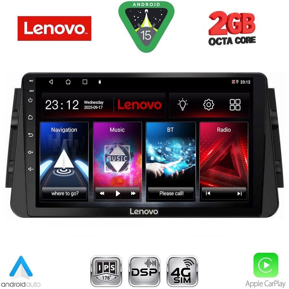 Βλησαρούλης Car Center - LENOVO LVF 5460_CPA (9inc) MULTIMEDIA TABLET for NISSAN MICRA mod. 2017-2025