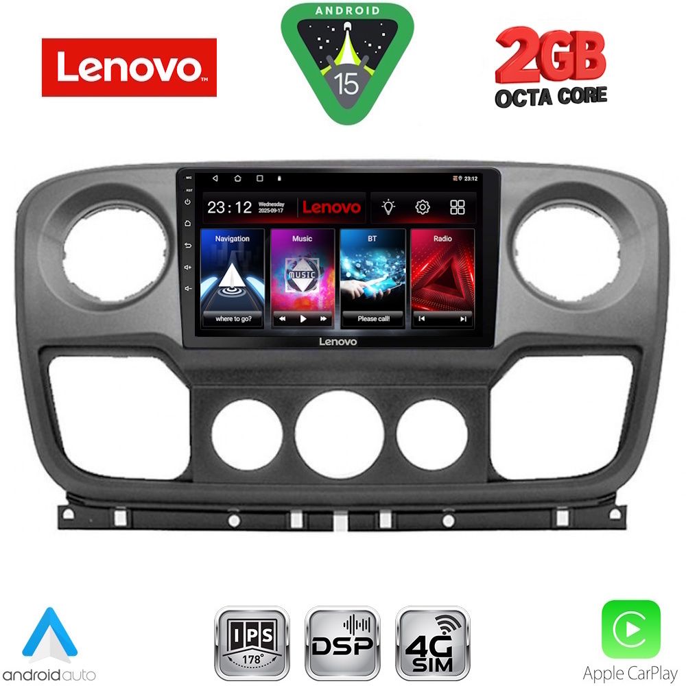 Βλησαρούλης Car Center - LENOVO LVF 5463_CPA (10inc) MULTIMEDIA TABLET for NISSAN NV400 - OPEL MOVANO - RENAULT MASTER mod. 2010-2020