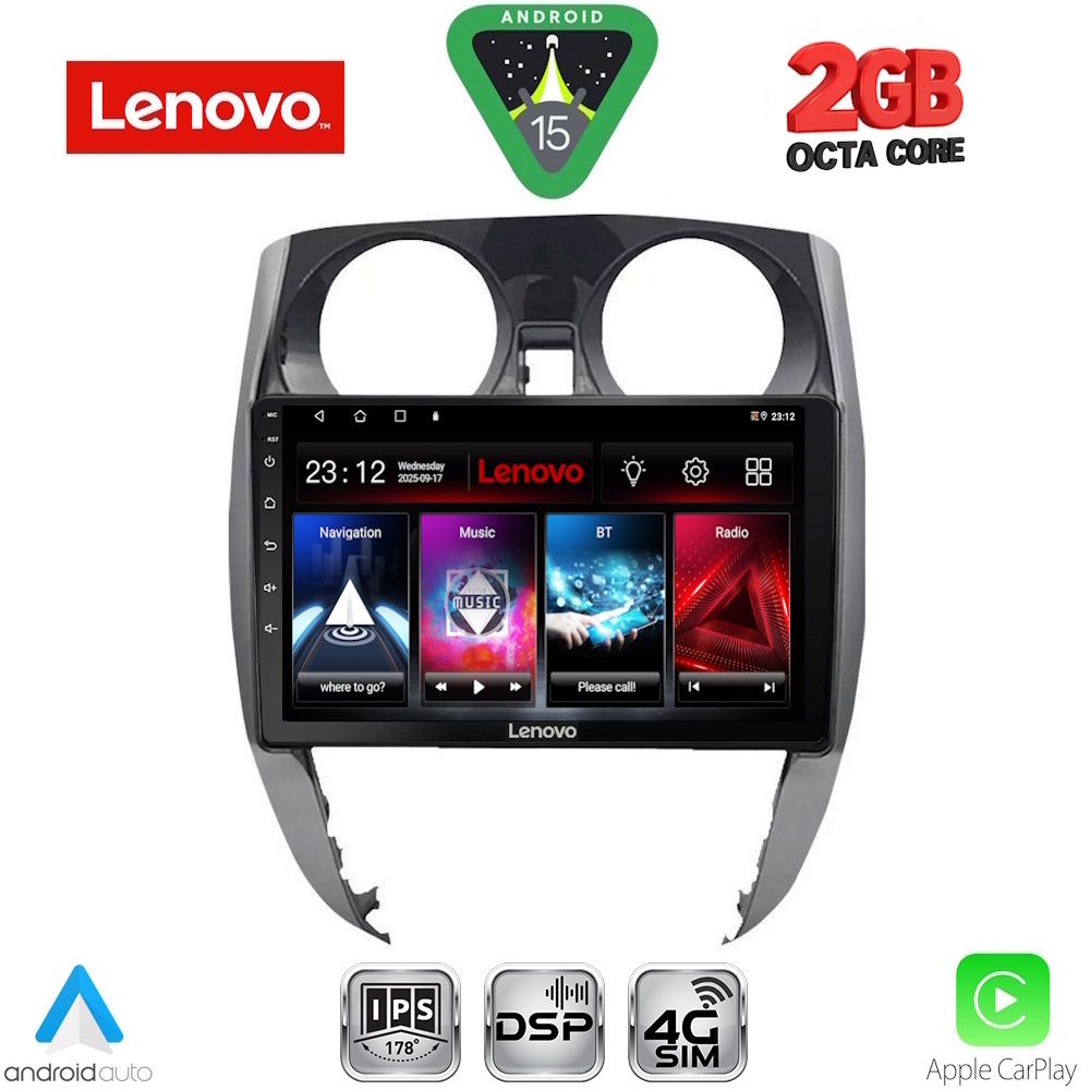 Βλησαρούλης Car Center - LENOVO LVF 5464_CPA (10inc) MULTIMEDIA TABLET for NISSAN NOTE mod. 2012-2020
