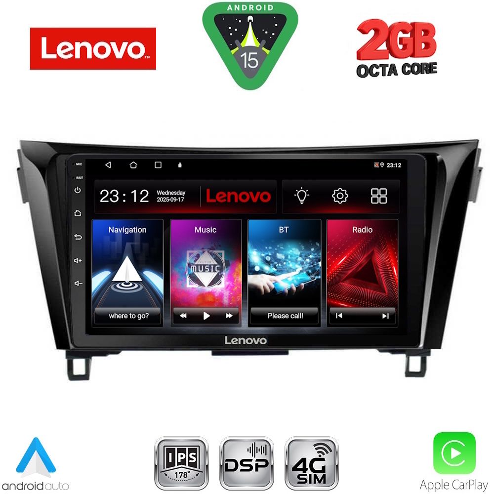 Βλησαρούλης Car Center - LENOVO LVF 5468_CPA (10inc) MULTIMEDIA TABLET for NISSAN QASHQAI - XTRAIL mod. 2014-2021