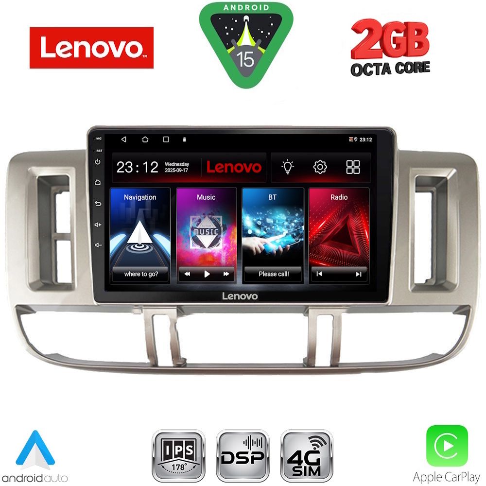 Βλησαρούλης Car Center - LENOVO LVF 5474_CPA (9inc) MULTIMEDIA TABLET for NISSAN XTRAIL mod. 2000-2004