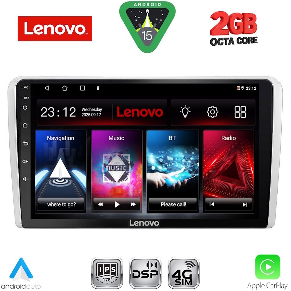 Βλησαρούλης Car Center - LENOVO LVF 5481SL_CPA (9inc) MULTIMEDIA TABLET for OPEL ALL mod. 2004-2014 (SILVER)