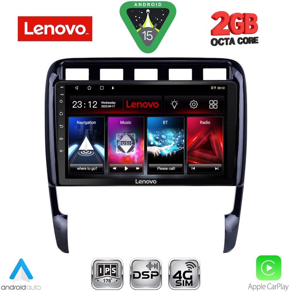 Βλησαρούλης Car Center - LENOVO LVF 5535_CPA (9inc) MULTIMEDIA TABLET for PORSCHE CAYENNE mod. 2002-2011